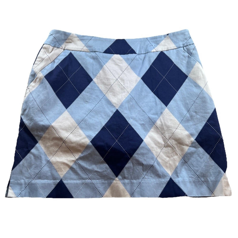 Loudmouth Blue/White Women's Plaid Golf Skort, Size 4 Super Cute 🥰